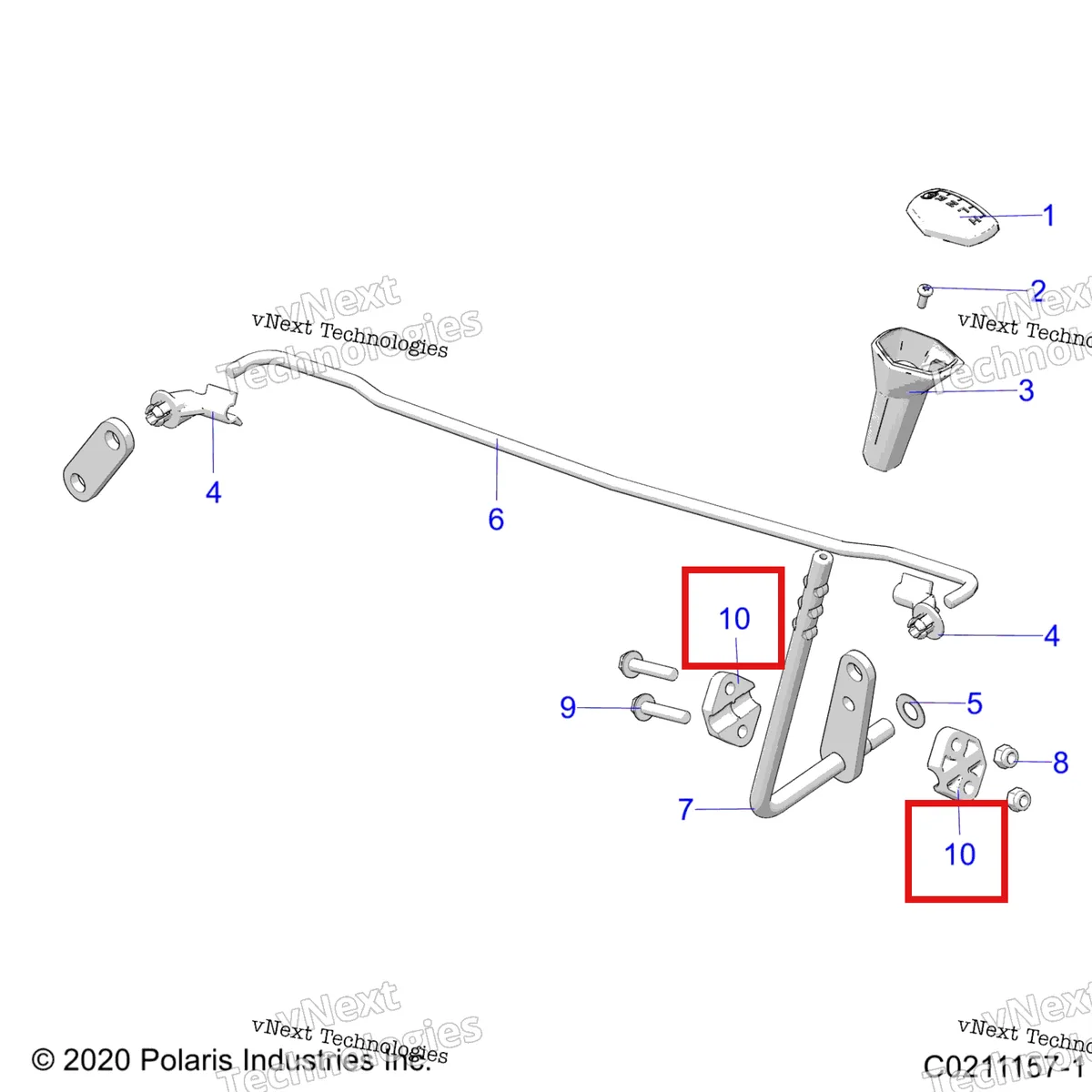 Деталь 5435042 на схеме узла Drive Train, Gear Selector