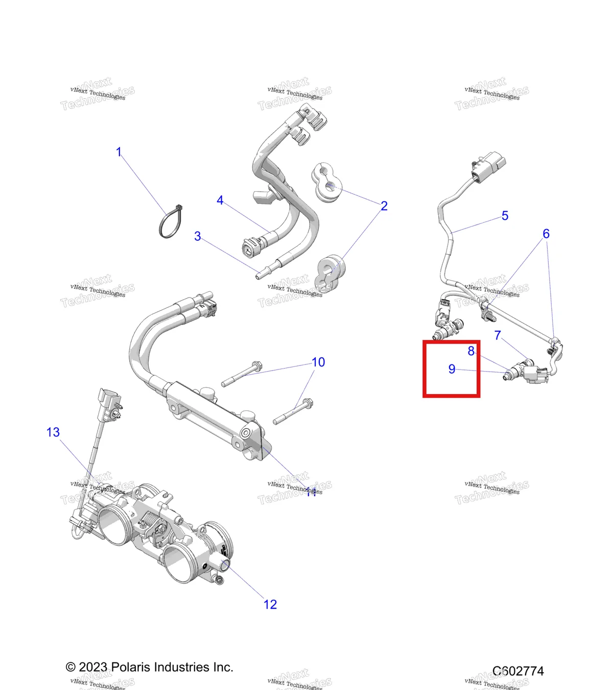 Деталь 5436287 на схеме узла Fuel System, Rail, Lines & Throttle Body S27ajn8rs