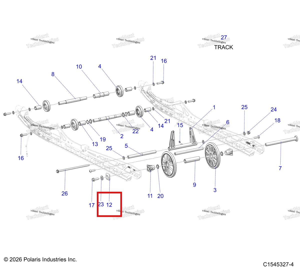 Деталь 5436496 на схеме узла Suspension, Rear S27tgm9b