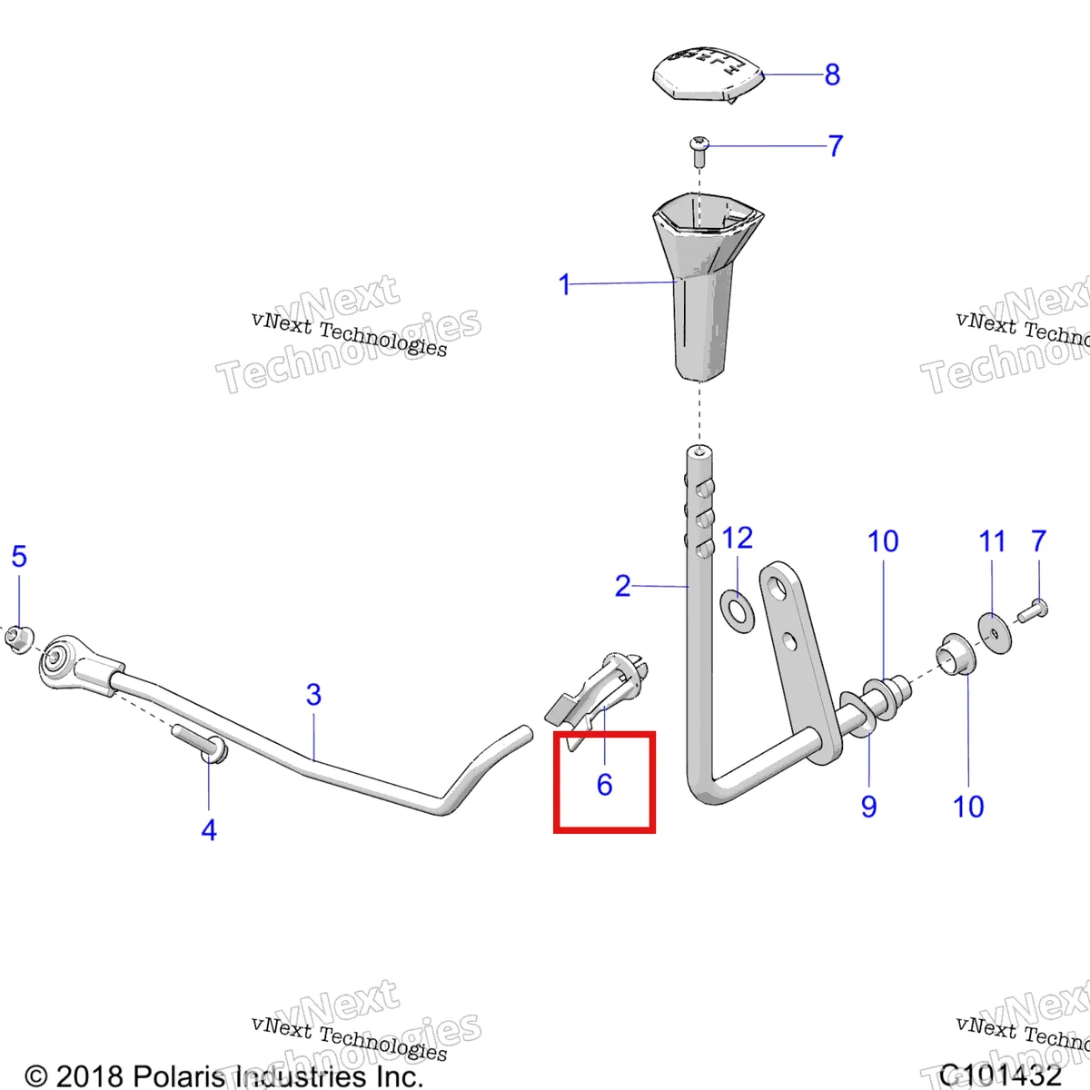 Деталь 5436722 на схеме узла Drive Train, Gear Selector