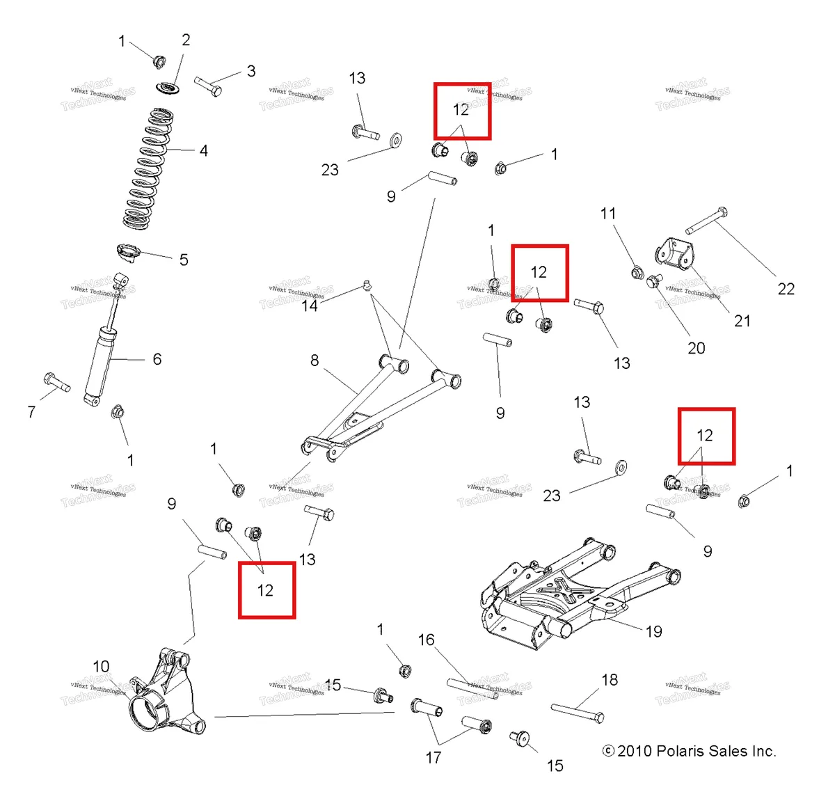 Деталь 5436832 на схеме узла Suspension, Rear