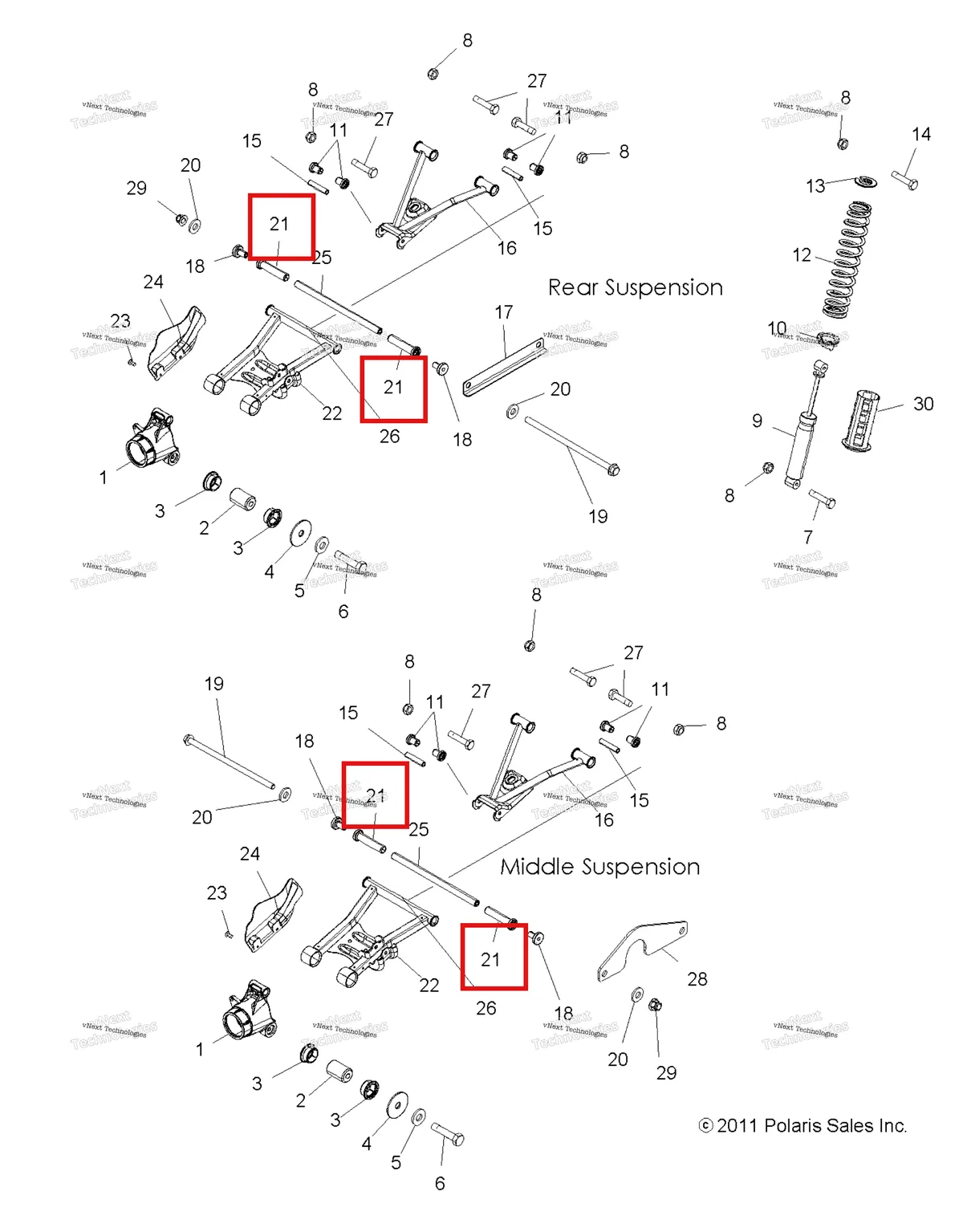 Деталь 5436833 на схеме узла Suspension, Rear