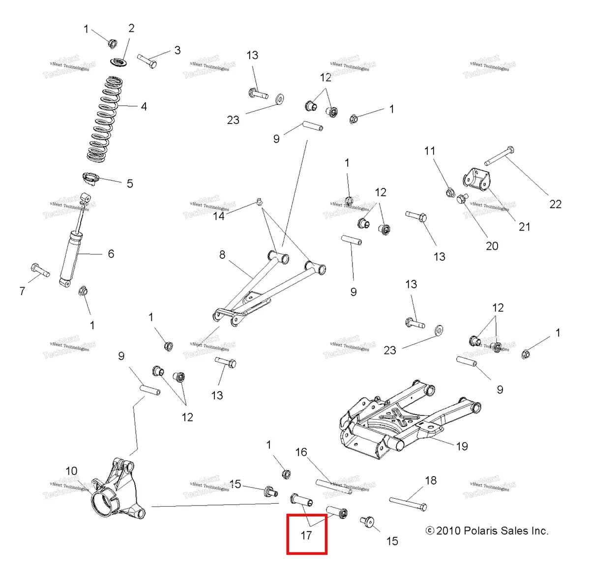 Деталь 5437229 на схеме узла Suspension, Rear