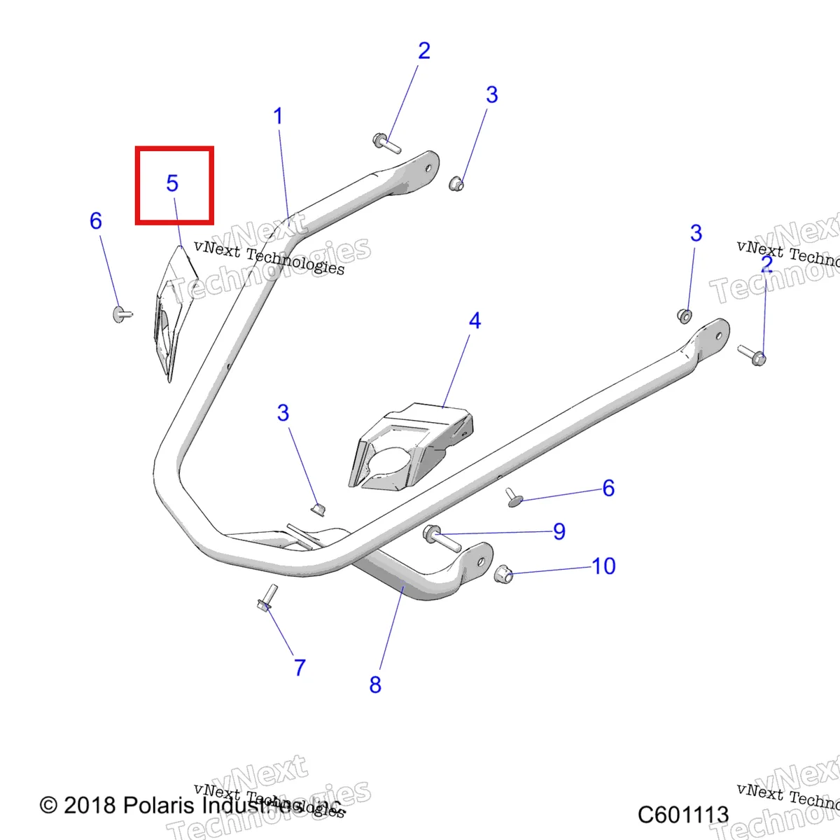 Деталь 5438628 на схеме узла Body, Bumper, Front