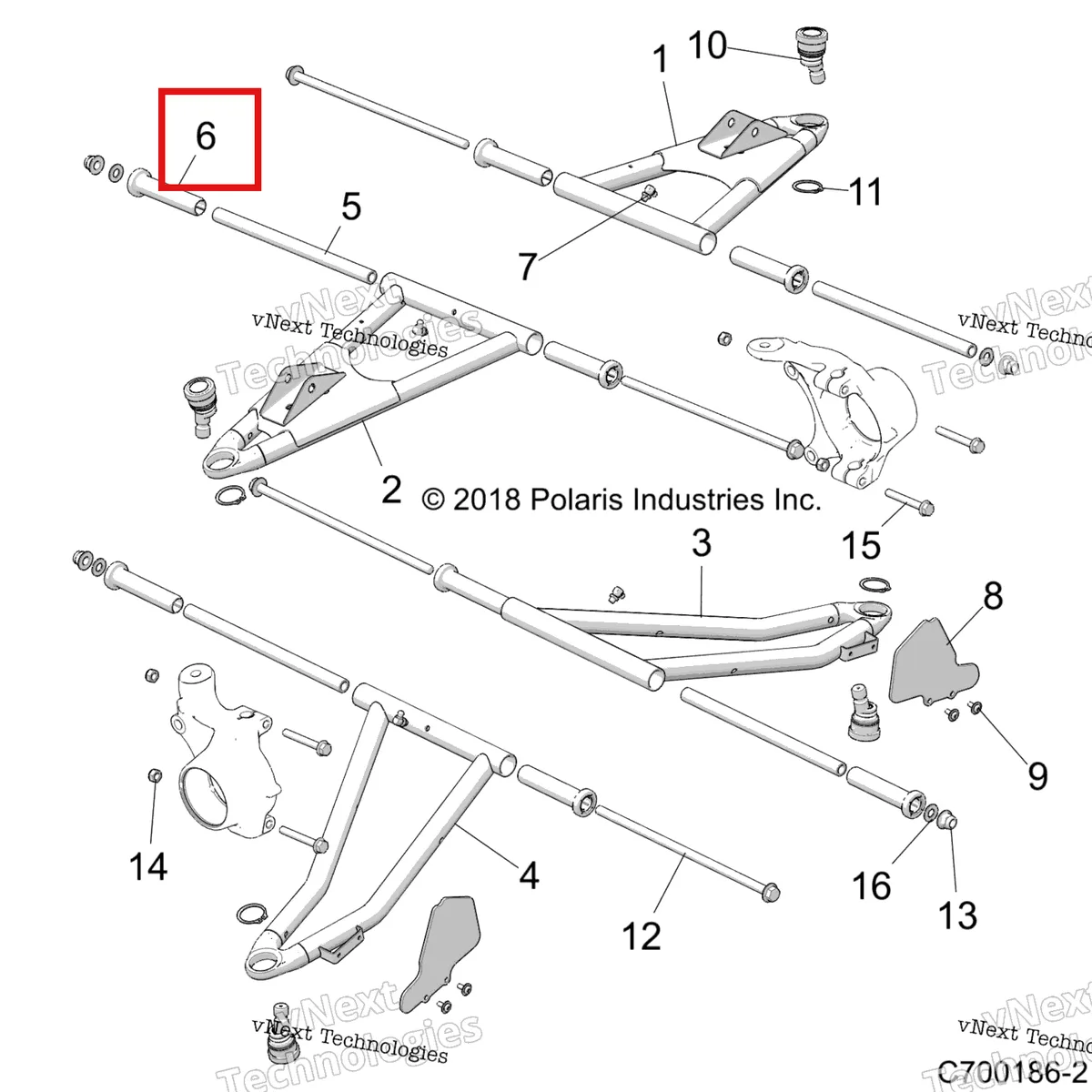 Деталь 5439732 на схеме узла Suspension, Front Control Arms
