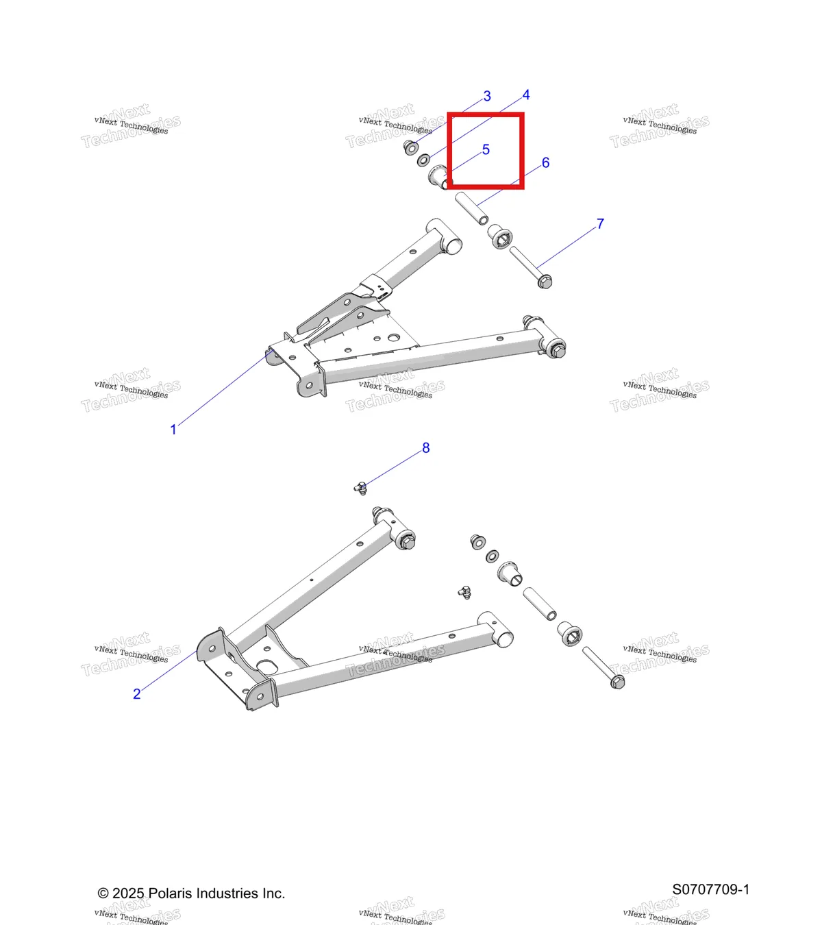 Деталь 5439874 на схеме узла Suspension, Rear Control Arms