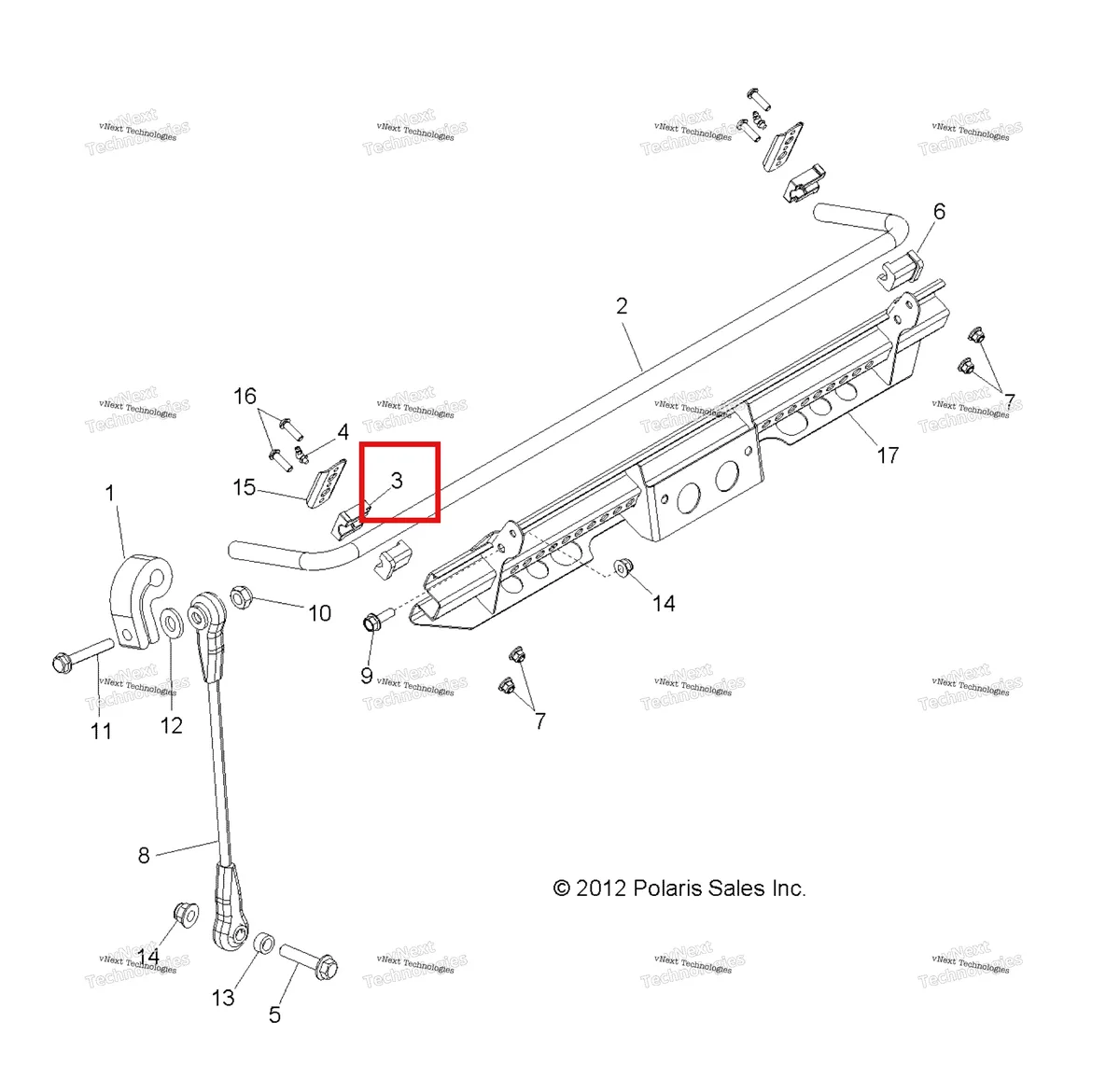 Деталь 5439880 на схеме узла Suspension, Stabilizer Bar, Front