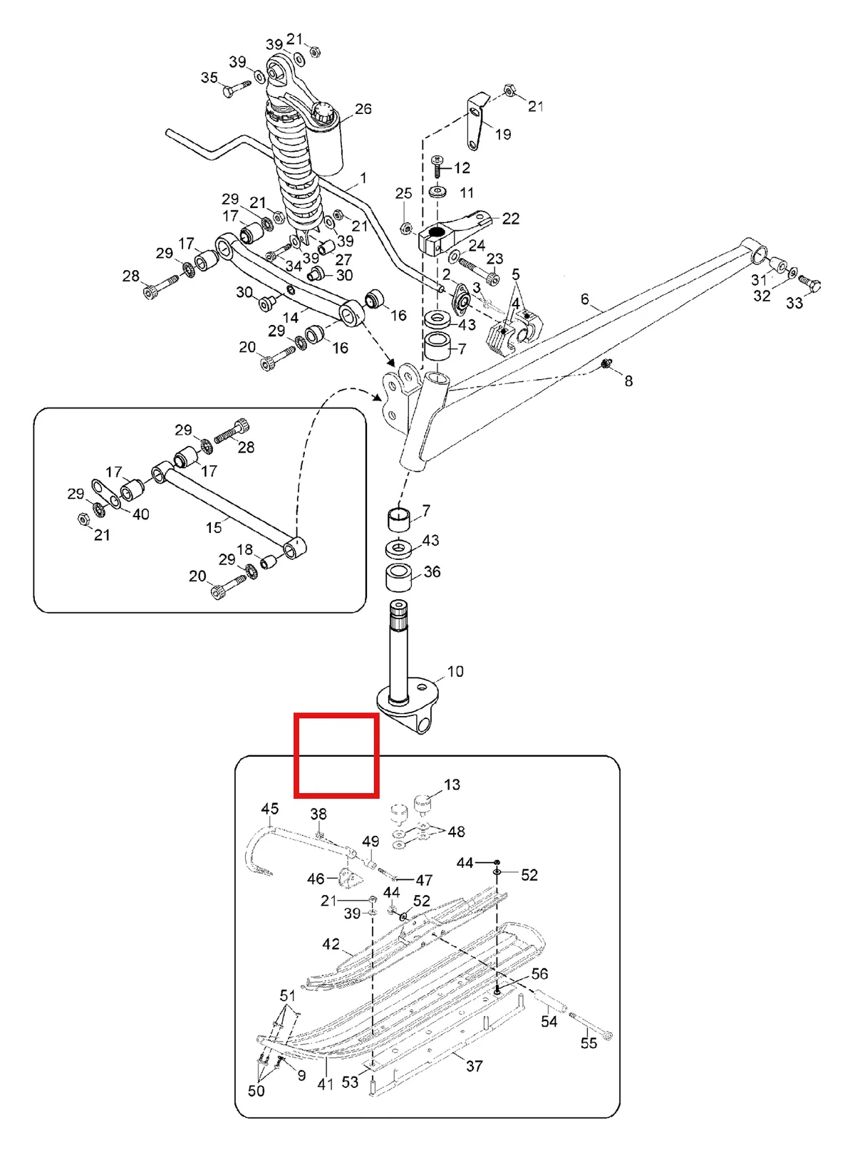 Деталь 5440183 (Проставка) на схеме узла 08- Front Suspension