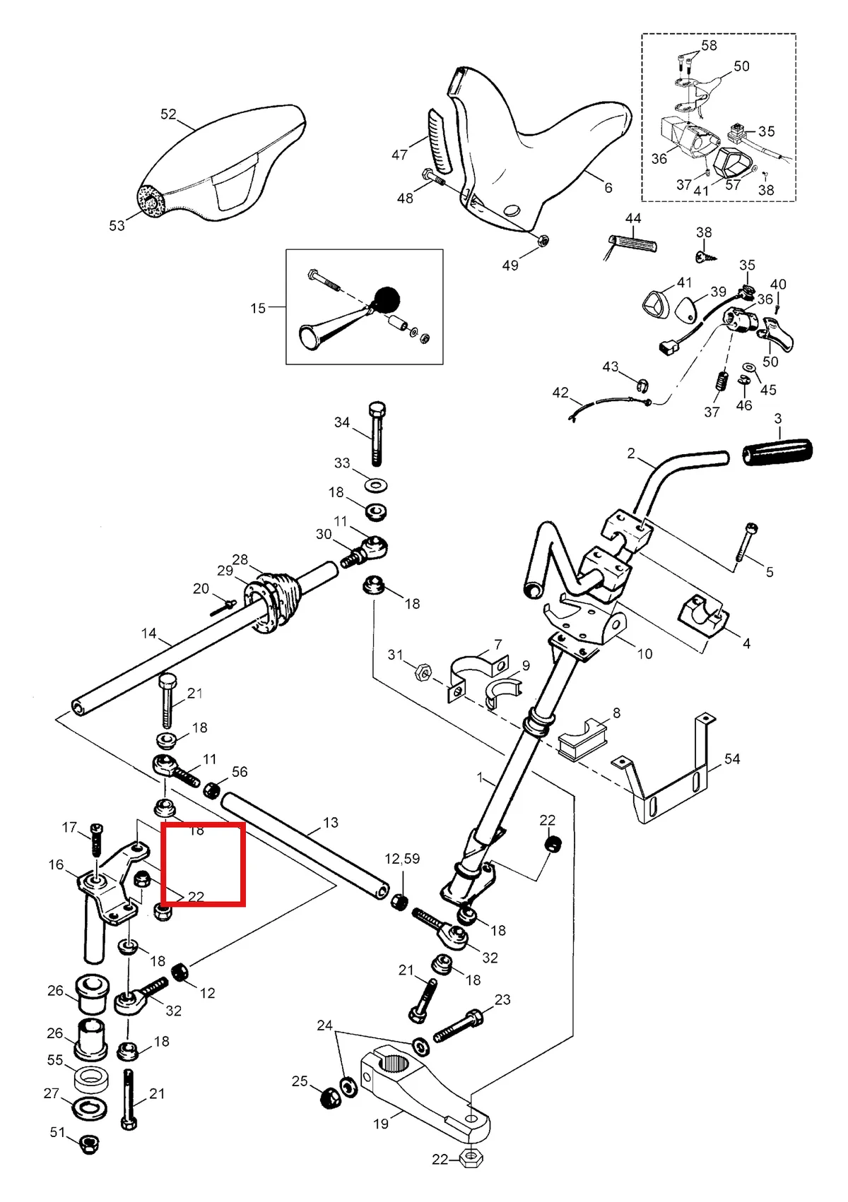Деталь 5441394 (Деталь Tie Rod) на схеме узла 07- Steering