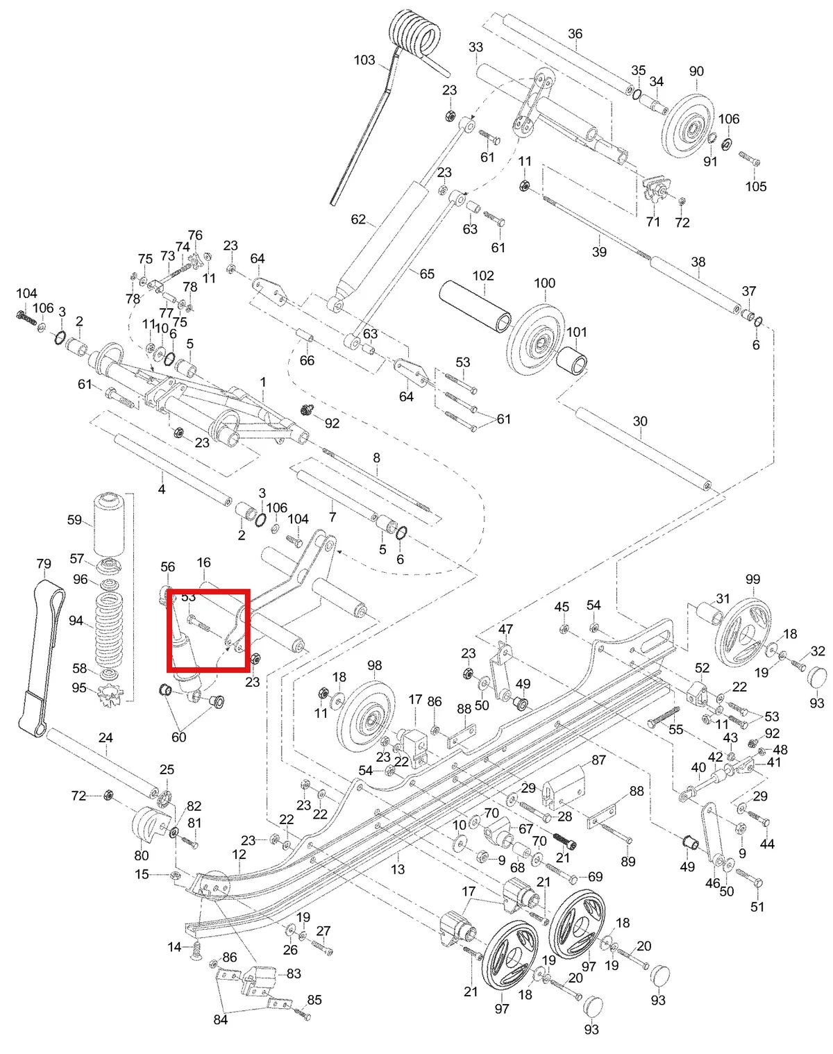 Деталь 5441492 (Деталь Shaft L=393) на схеме узла 08- Rear Suspension
