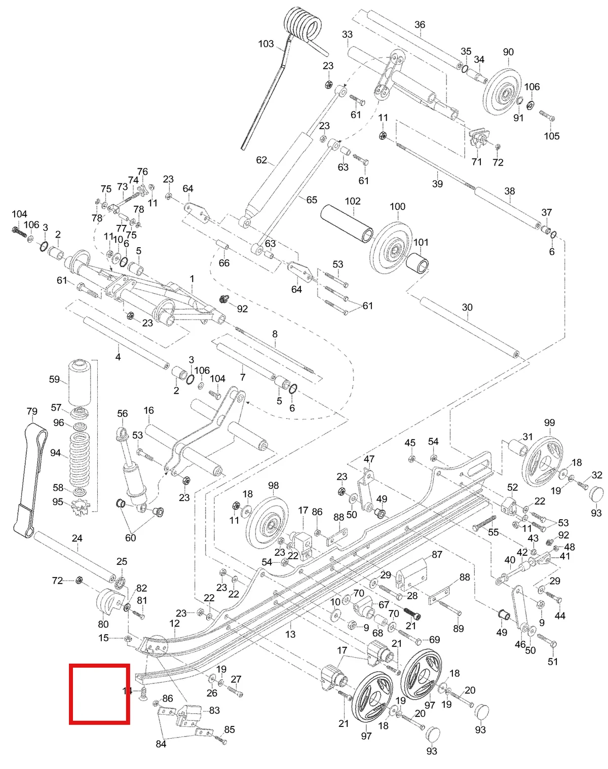 Деталь 5441508 (Деталь Shaft L=219) на схеме узла 08- Rear Suspension