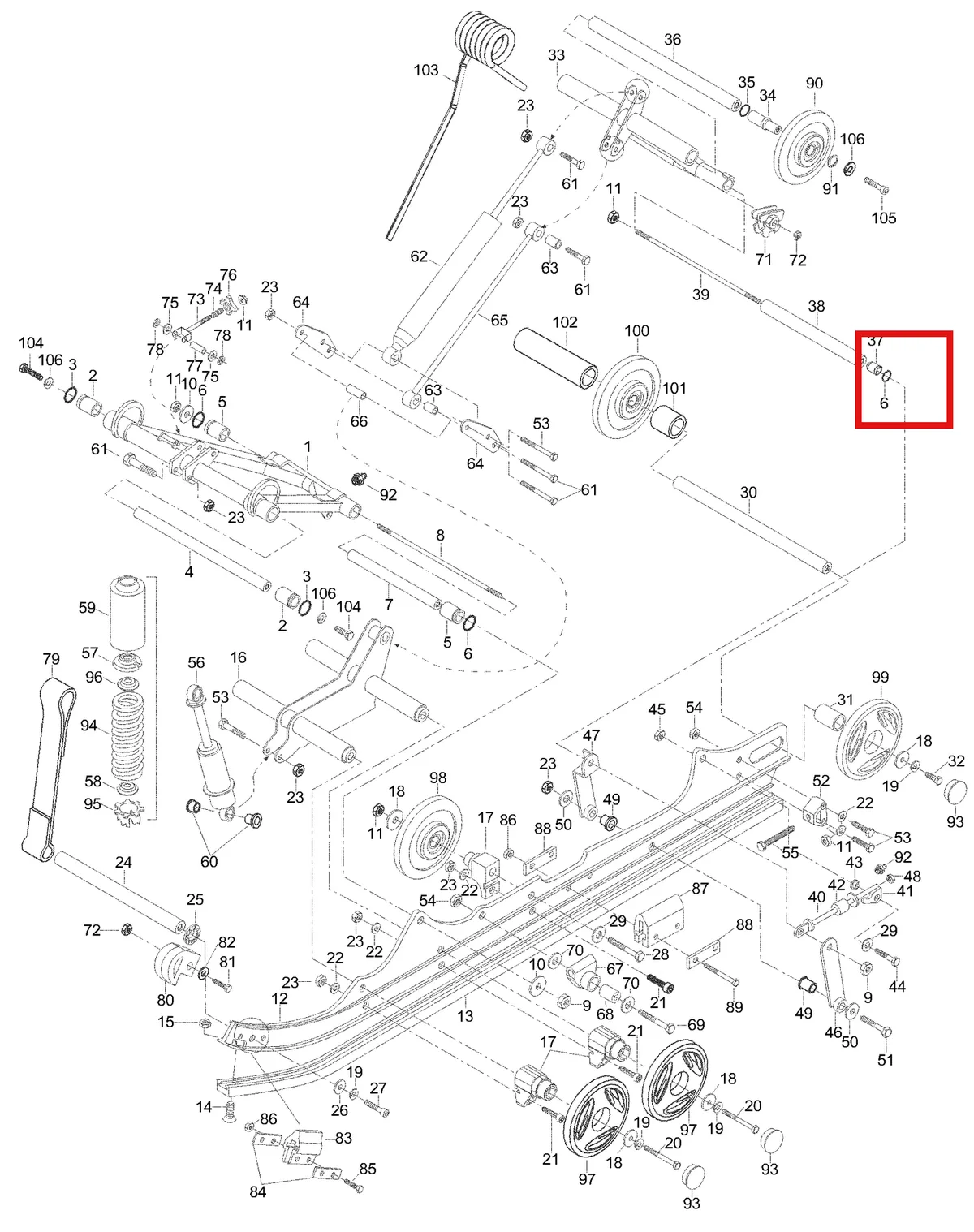 Деталь 5441526 (Шпилька) на схеме узла 08- Rear Suspension