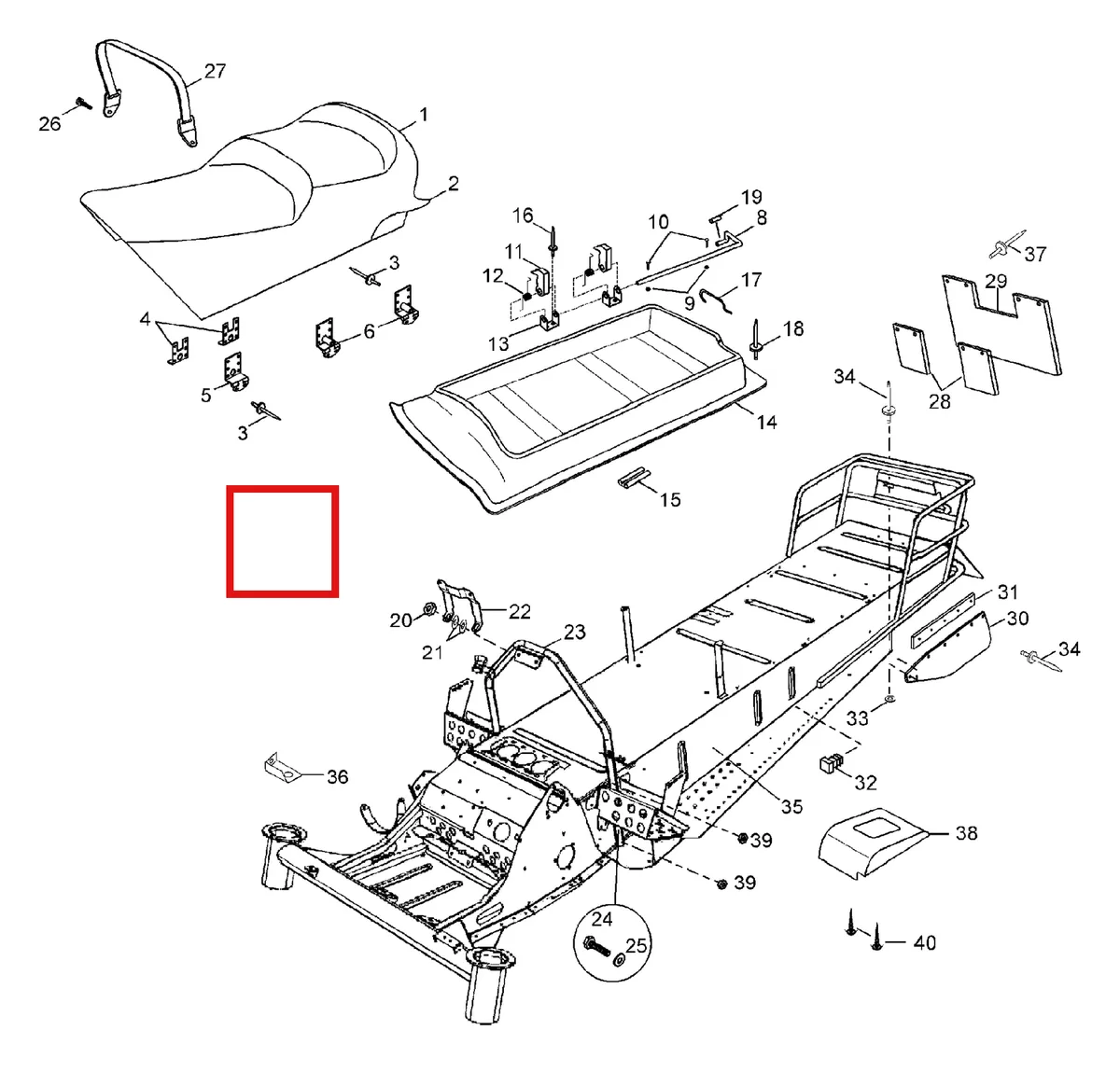Деталь 5441918 (Деталь Hinge Front) на схеме узла 09- Frame