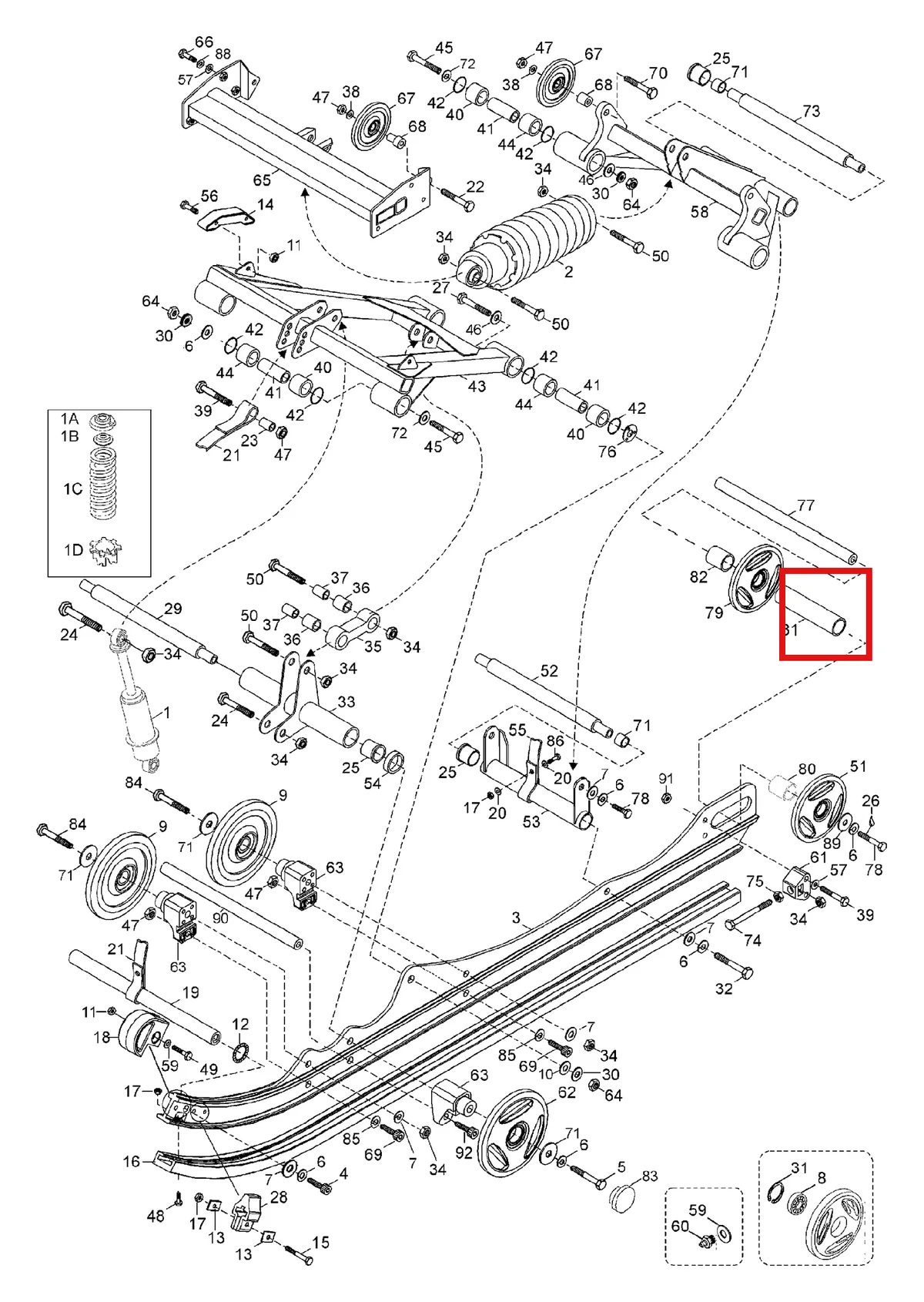 Деталь 5442005 (Деталь Locking Washer) на схеме узла 08- Rear Suspension
