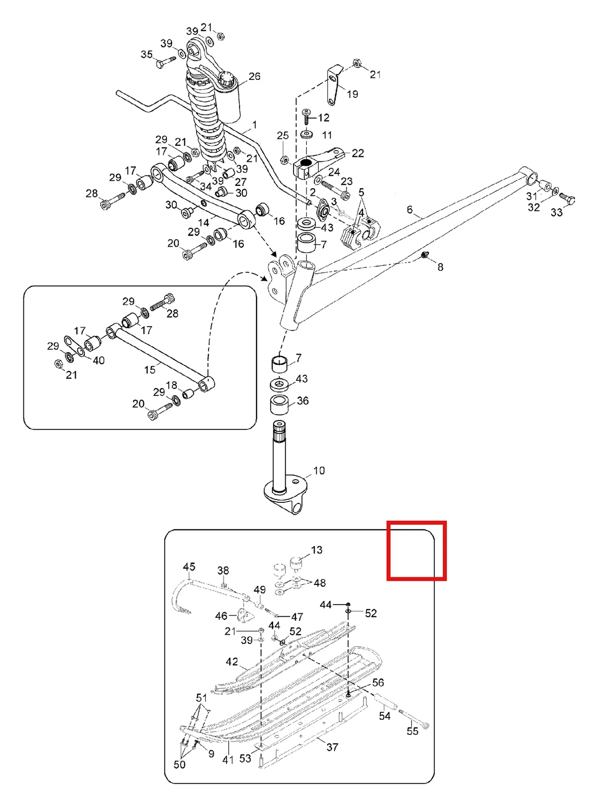 Деталь 5443622 (Гильца) на схеме узла 08- Front Suspension