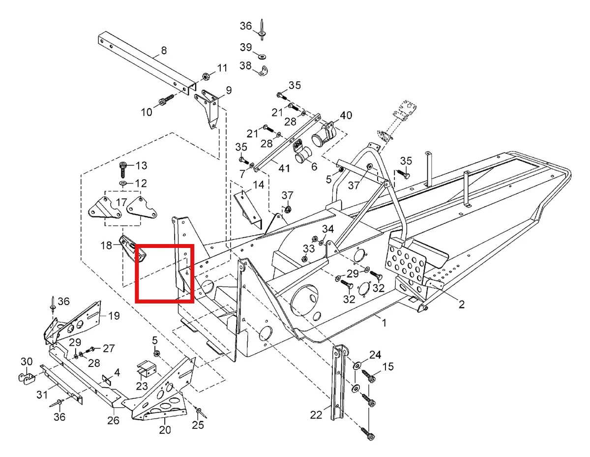 Деталь 5444170 (Деталь Exhaust Pipe Support) на схеме узла 09- Frame