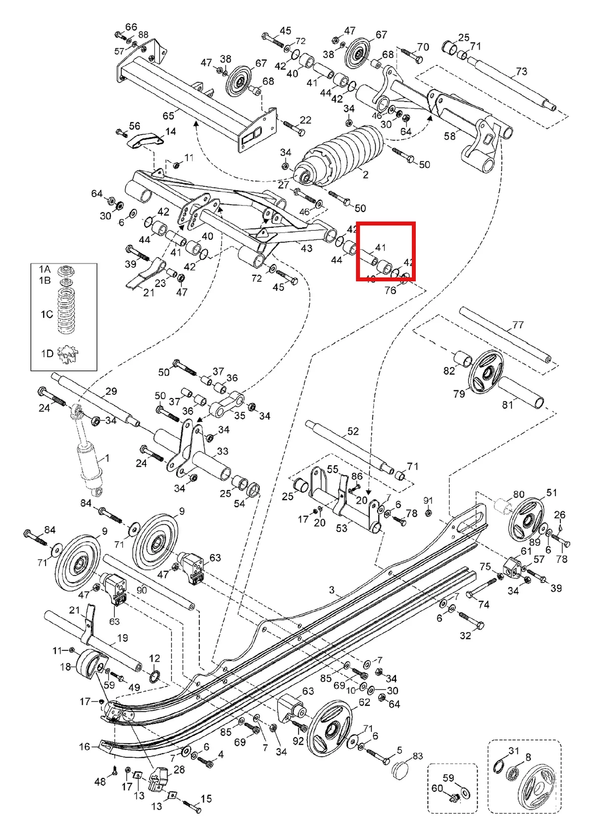 Деталь 5444366 (Деталь Screw M12x80) на схеме узла 08- Rear Suspension