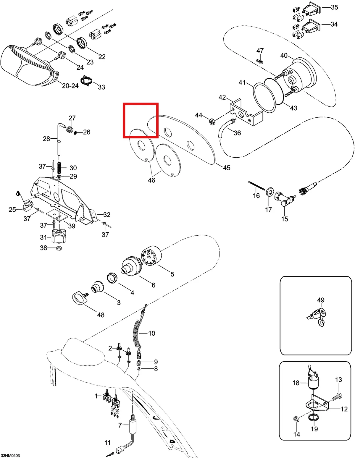 Деталь 5445737 (Пружина) на схеме узла 10- Electrical System