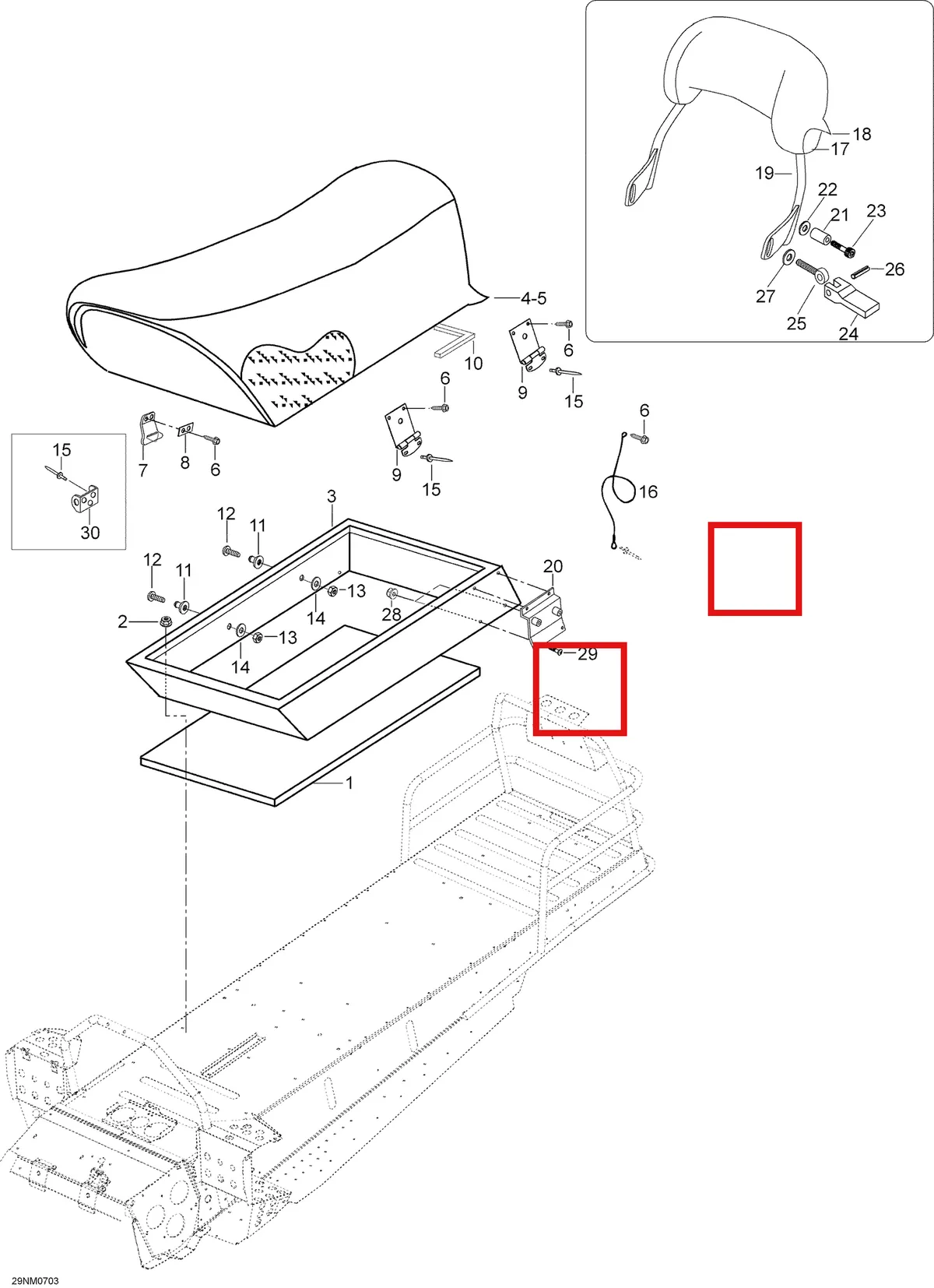 Деталь 5446374 (Деталь Hinge For Set Ass'y) на схеме узла 09- Seat