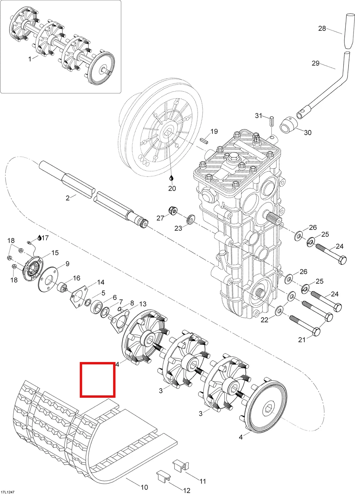 Деталь 5446641 (Шайба) на схеме узла 05- Drive System
