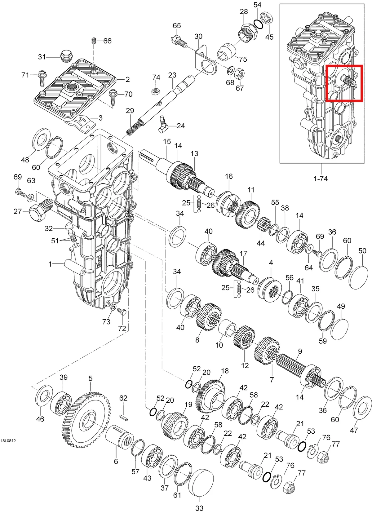 Деталь 5446699 (Деталь Sleeve. St 550. St 550) на схеме узла 05- Transmission