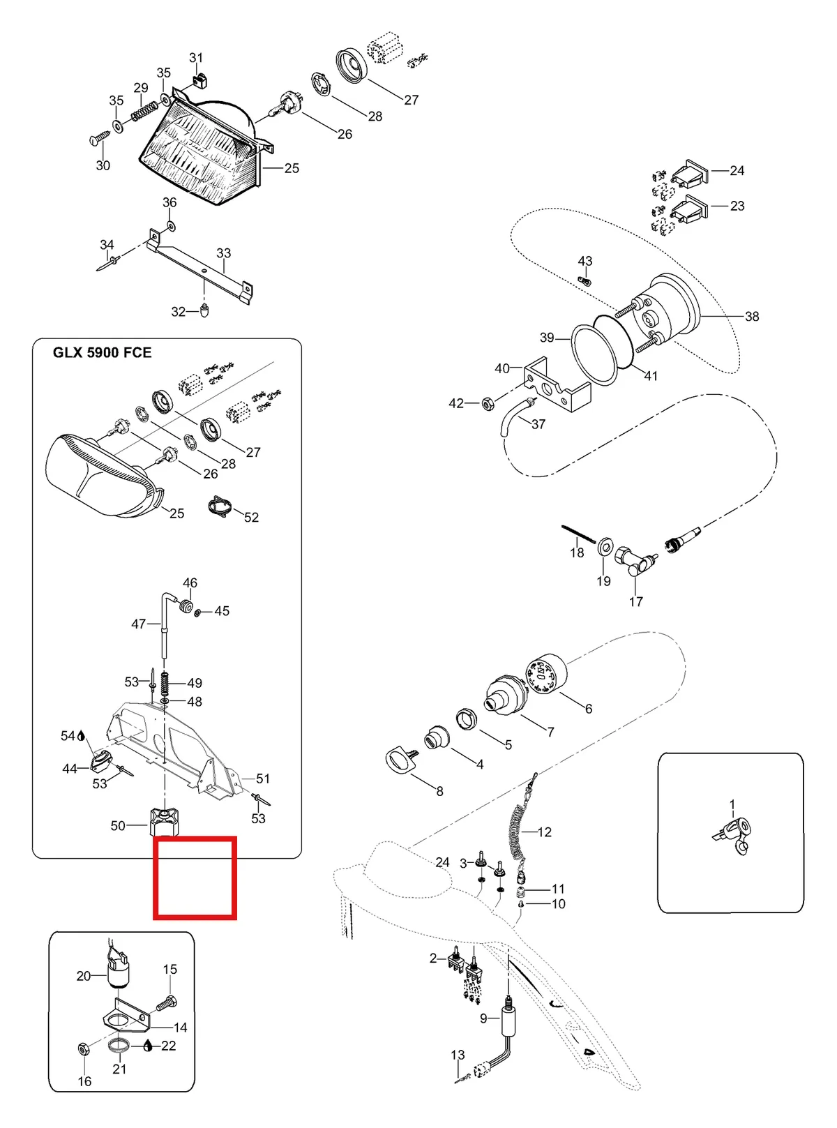 Деталь 5446849 (Деталь Adjuster Rod) на схеме узла 10- Electric
