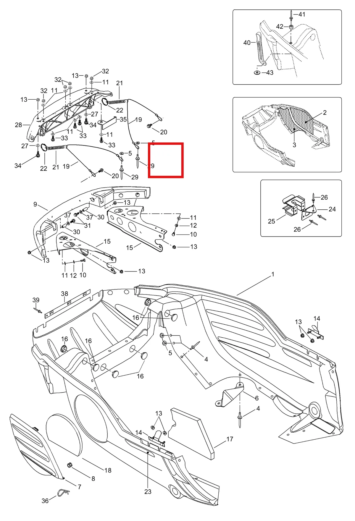 Деталь 5447083 (Деталь R.h. Bracket) на схеме узла 09- Bottom Pan