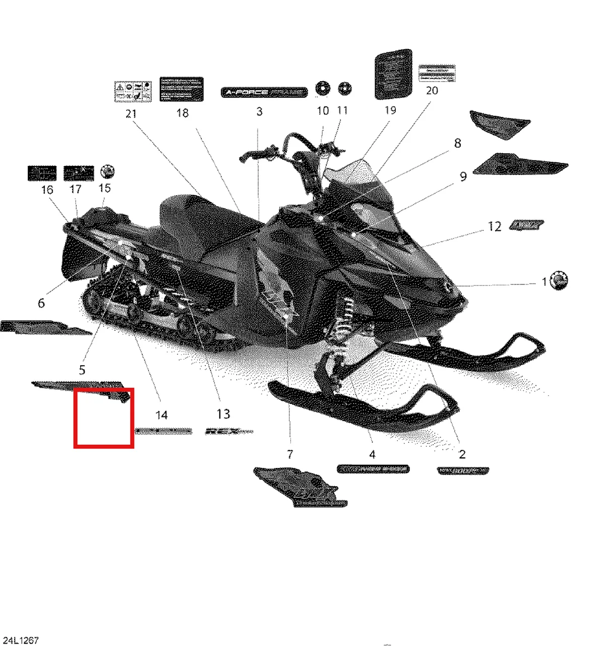 Деталь 5447931 (Деталь Instruction Symbol Decal) на схеме узла 09- Decals