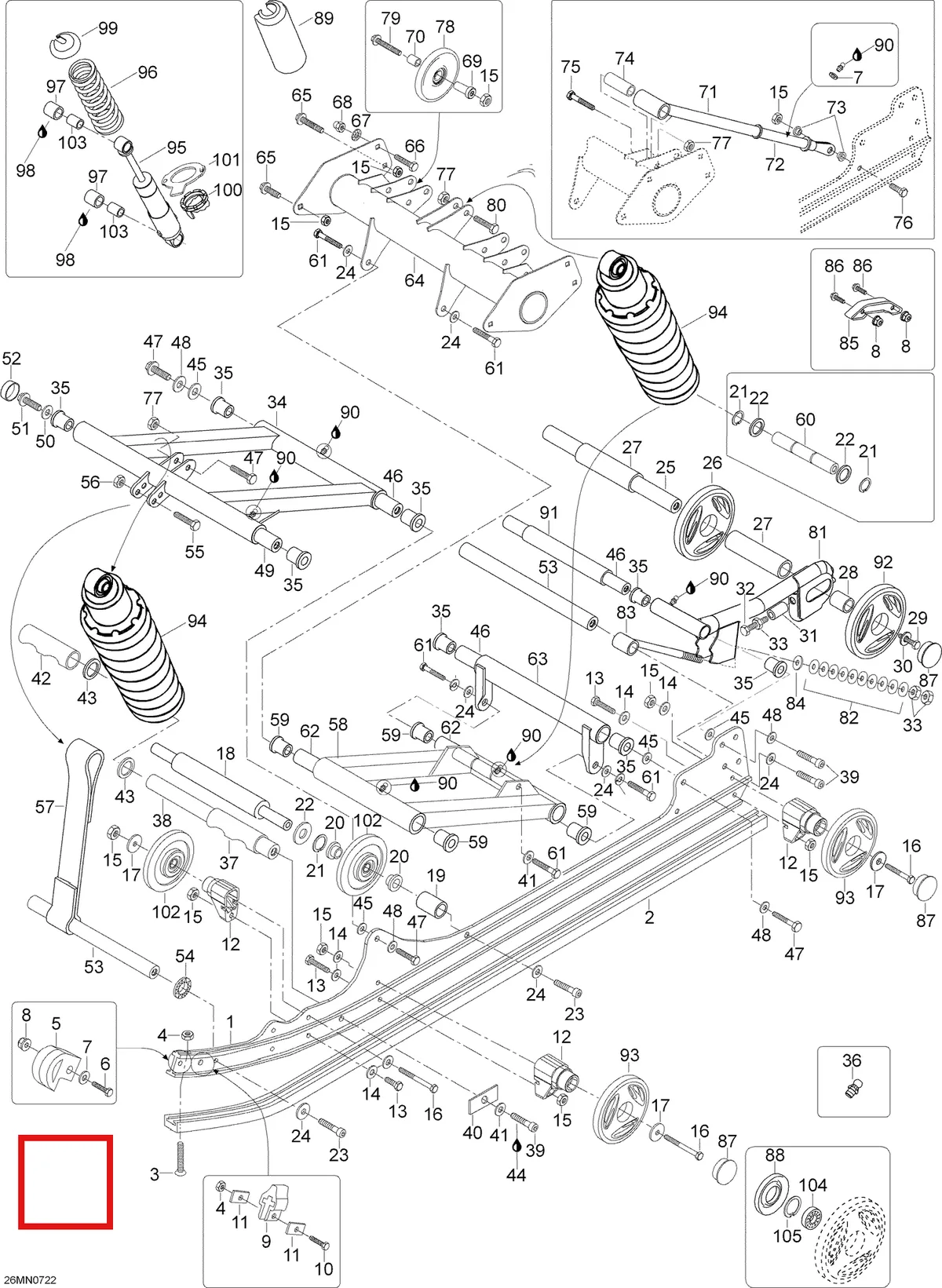 Деталь 5447961 (Деталь Stopper Strap) на схеме узла 08- Rear Suspension
