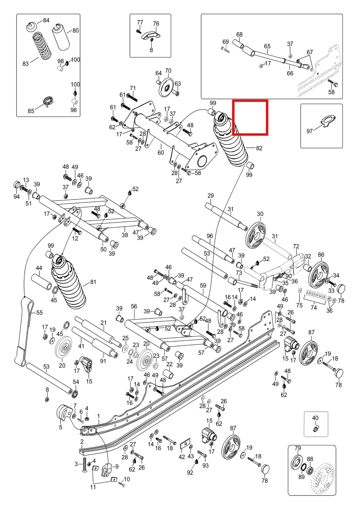 Деталь 5448078 (Гильца) на схеме узла 08- Rear Suspension