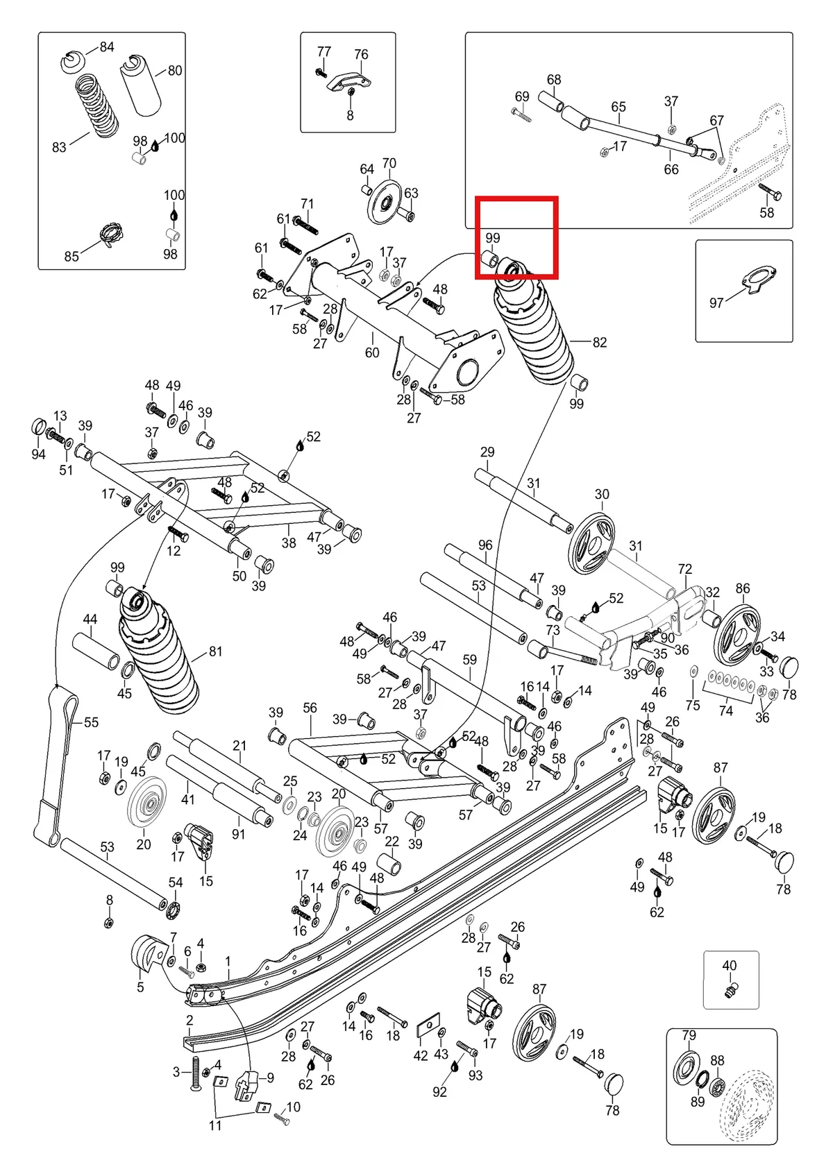 Деталь 5448079 (Гильца) на схеме узла 08- Rear Suspension