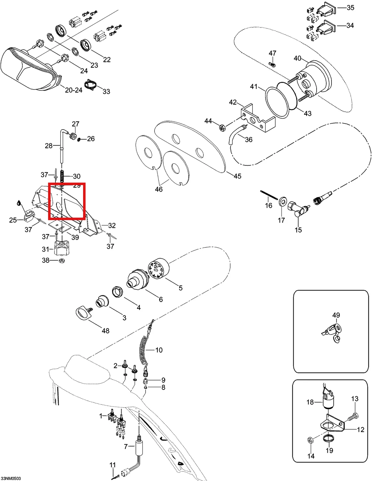 Деталь 5448100 (Деталь Adjuster Rod) на схеме узла 10- Electrical System