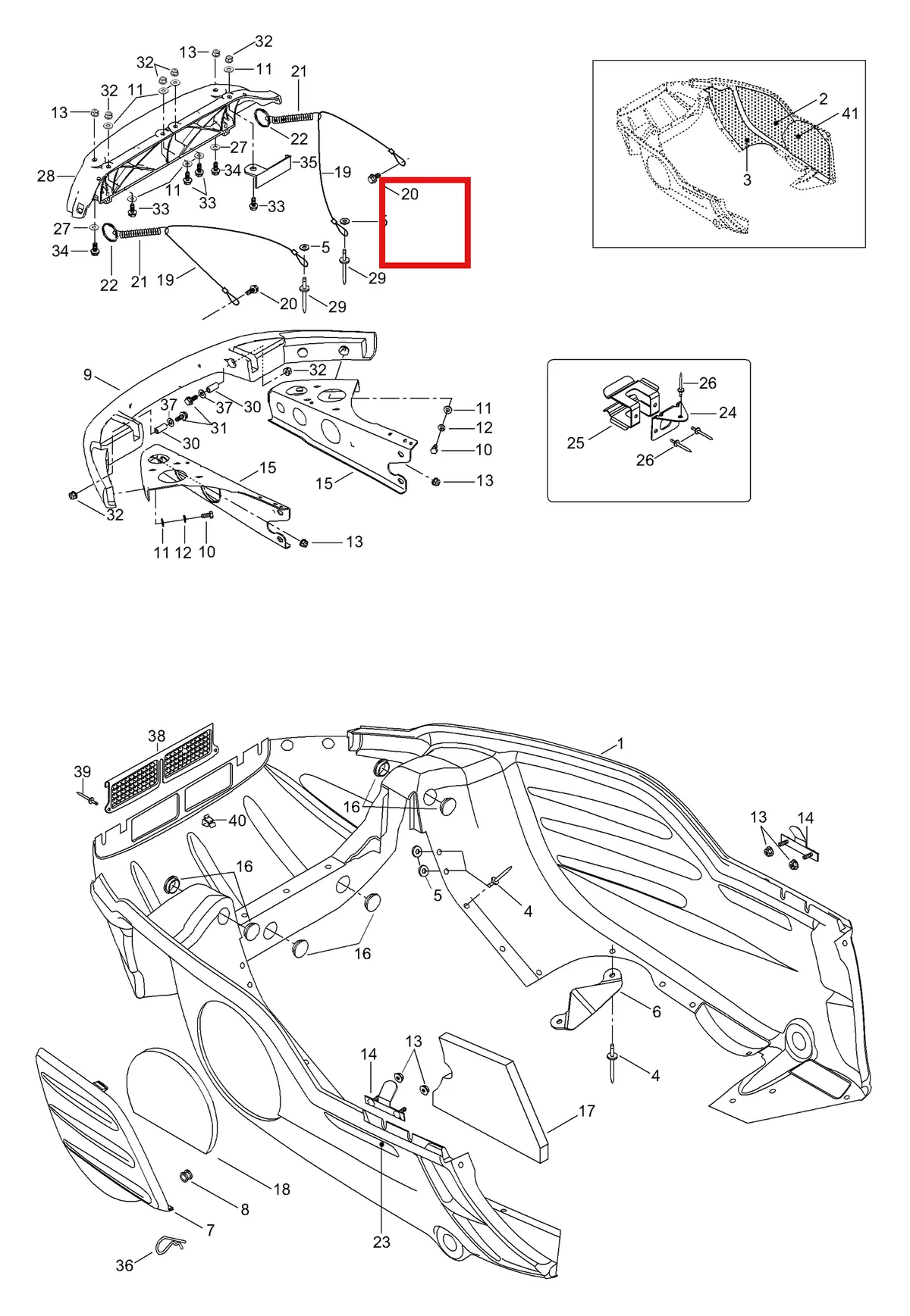 Деталь 5448263 (Деталь R.h. Support Plate) на схеме узла 09- Bottom Pan