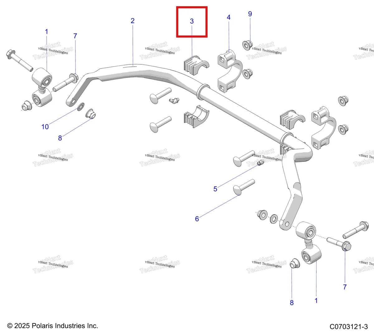 Деталь 5450606 на схеме узла Suspension, Rear Stabilizer Bar