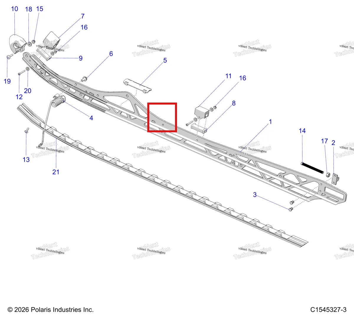 Деталь 5451787 на схеме узла Suspension, Rail Beams, Lh/Rh S27tfb6r