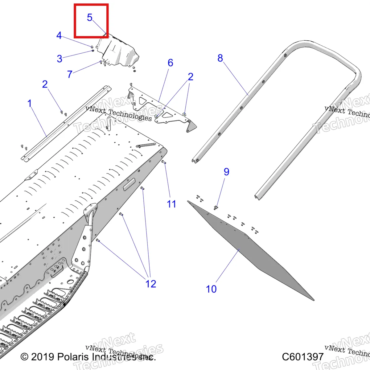 Деталь 5452369-070 на схеме узла Chassis, Rear Asm