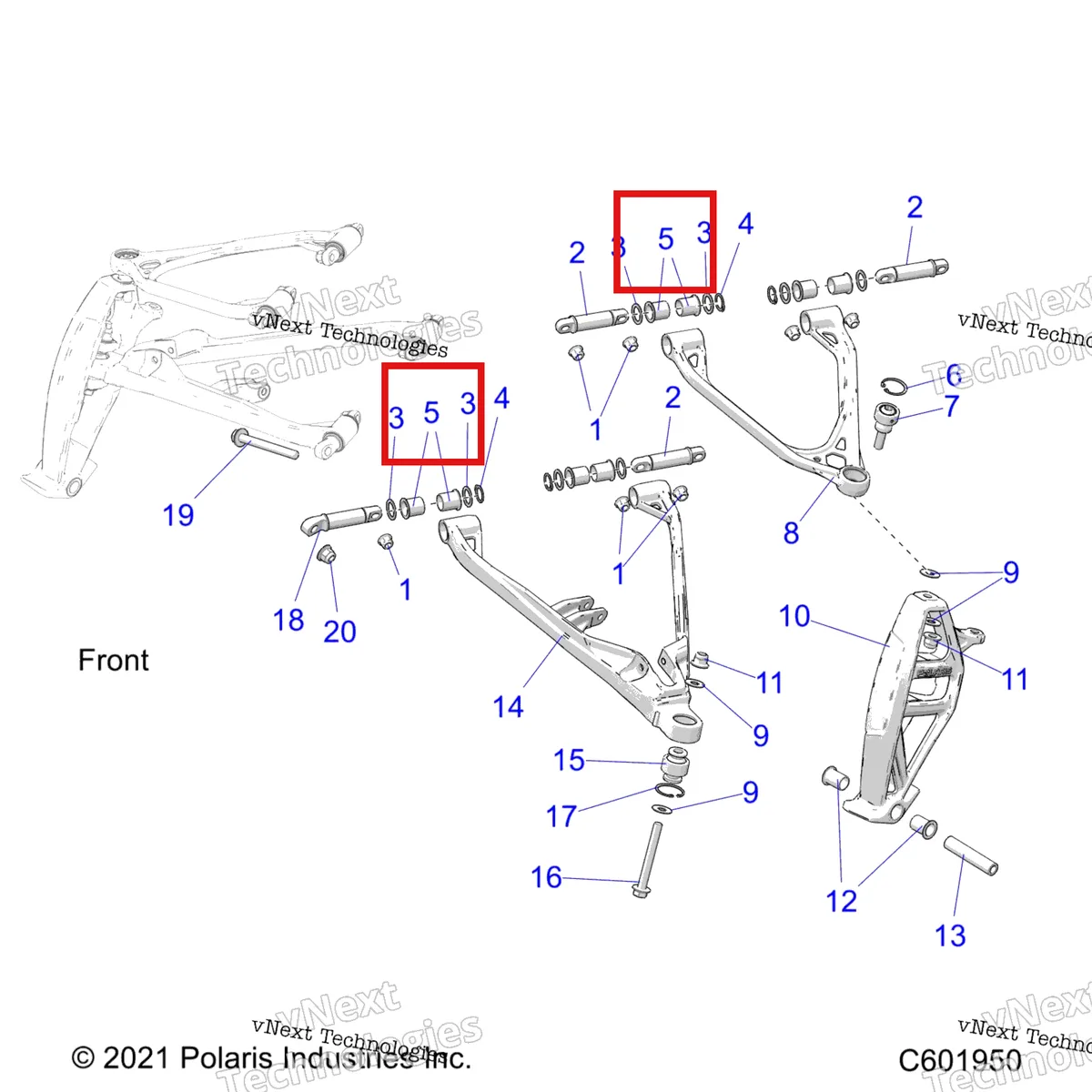 Деталь 5454428 на схеме узла Suspension, Control Arms, & Spindle