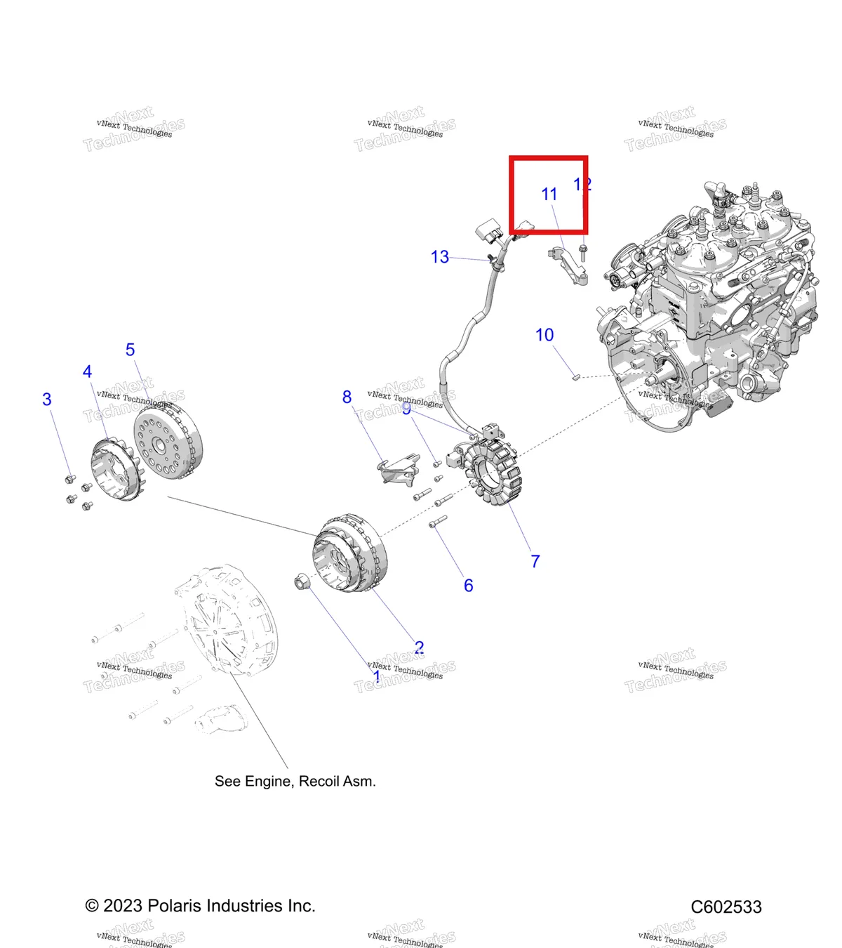 Деталь 5455321 на схеме узла Electrical, Ignition System S27ajn8rs
