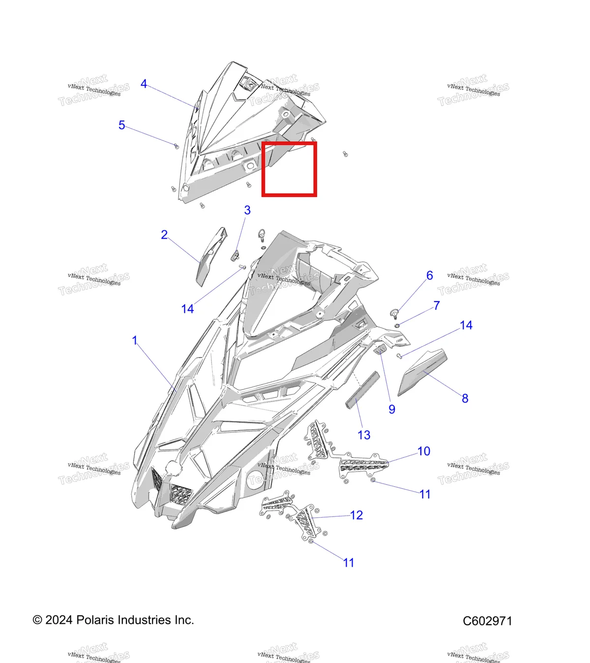 Деталь 5456423-070 на схеме узла Body, Hood S27tde6rs