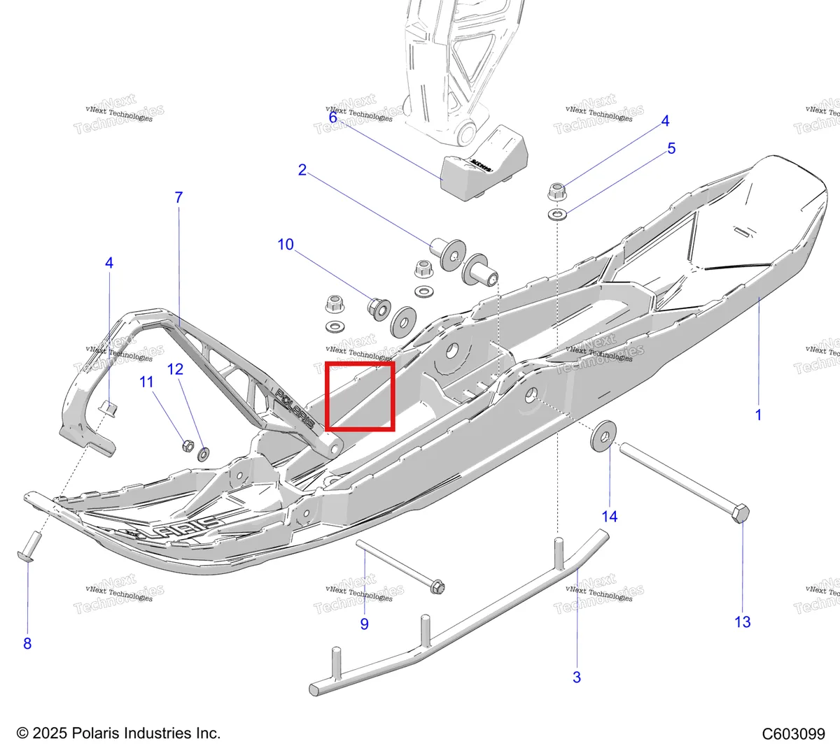 Деталь 5456439-070 на схеме узла Steering, Ski Asm. S27tde6rs