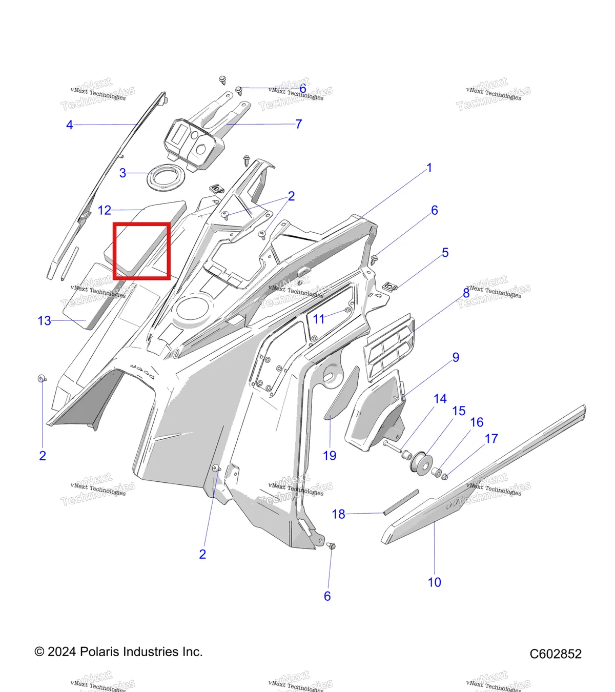 Деталь 5456441-293 на схеме узла Body, Console