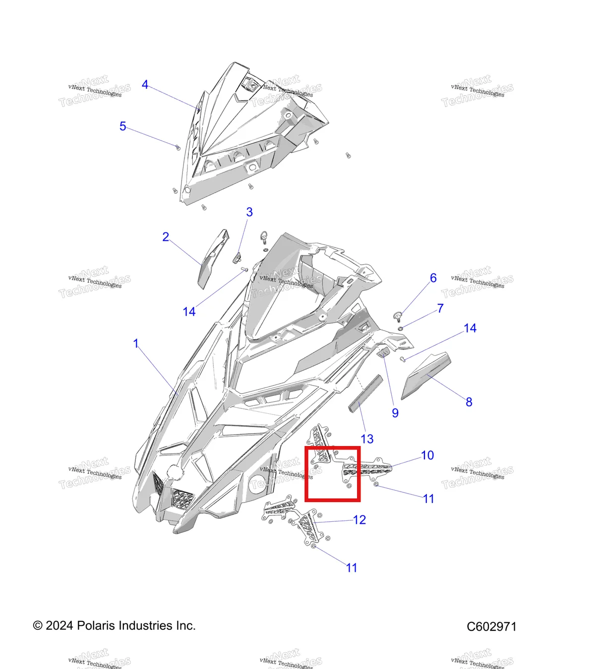 Деталь 5456444-266 на схеме узла Body, Hood S27tde6rs