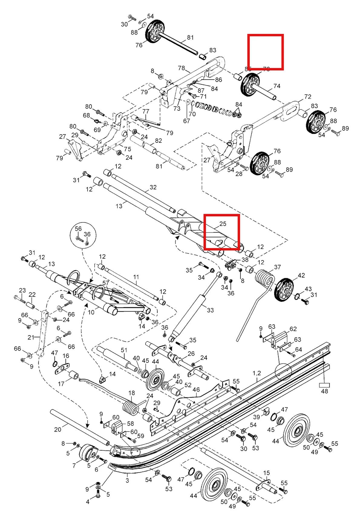Деталь 546216 (Ось задняя) на схеме узла 08- Rear Suspension