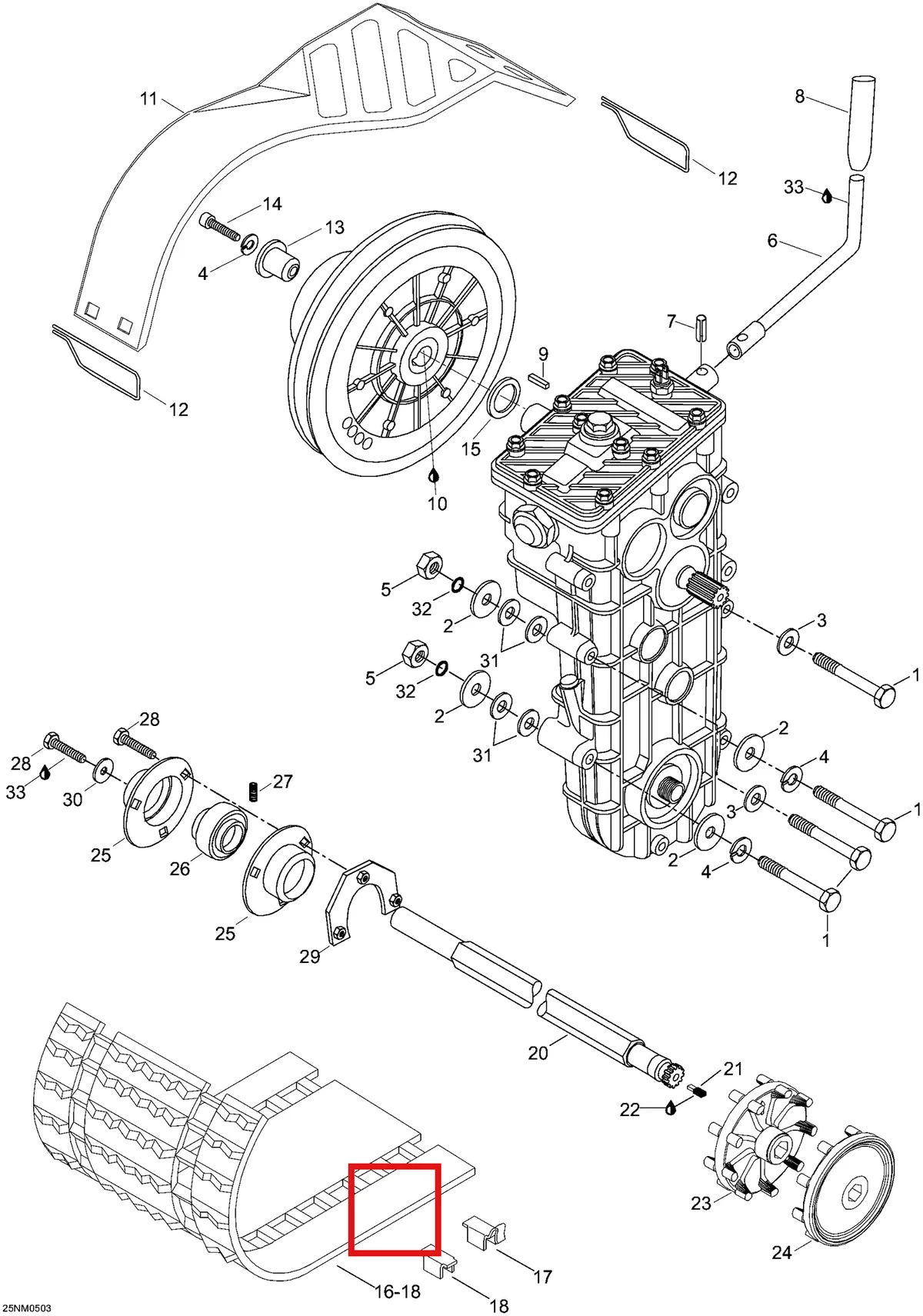 Деталь 546421 (Деталь Thrust Ring) на схеме узла 05- Drive System, 6900