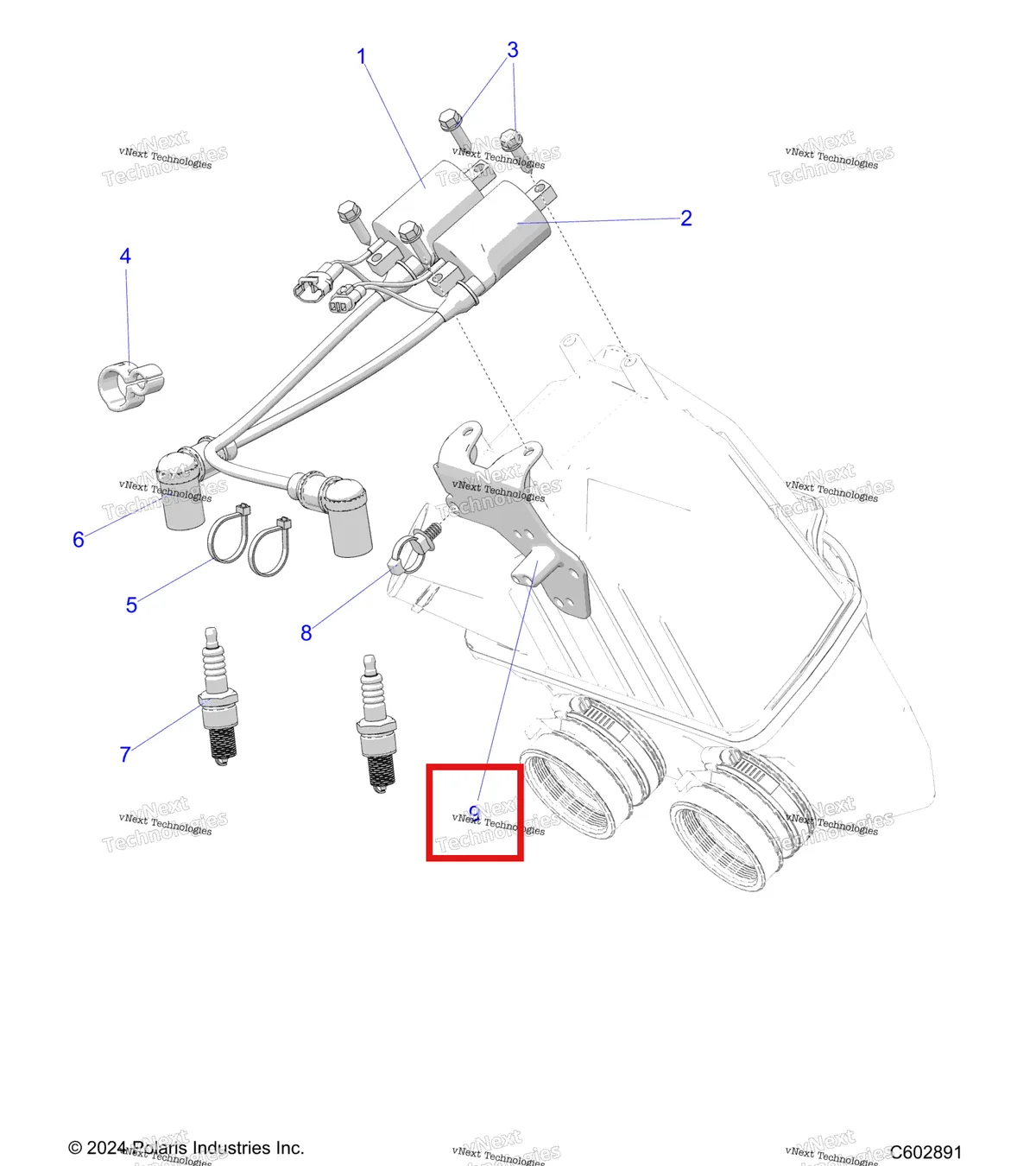 Деталь 5466334 на схеме узла Electrical, Ignition Coil/Spark Plugs