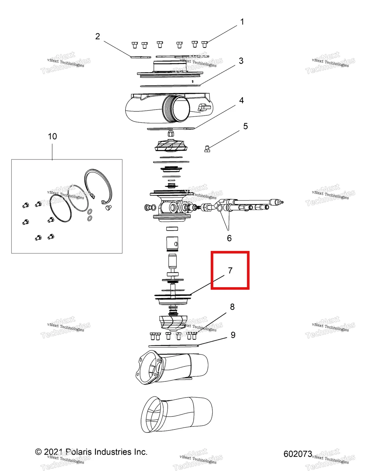 Деталь 5511088 на схеме узла Engine, Turbo Assembly
