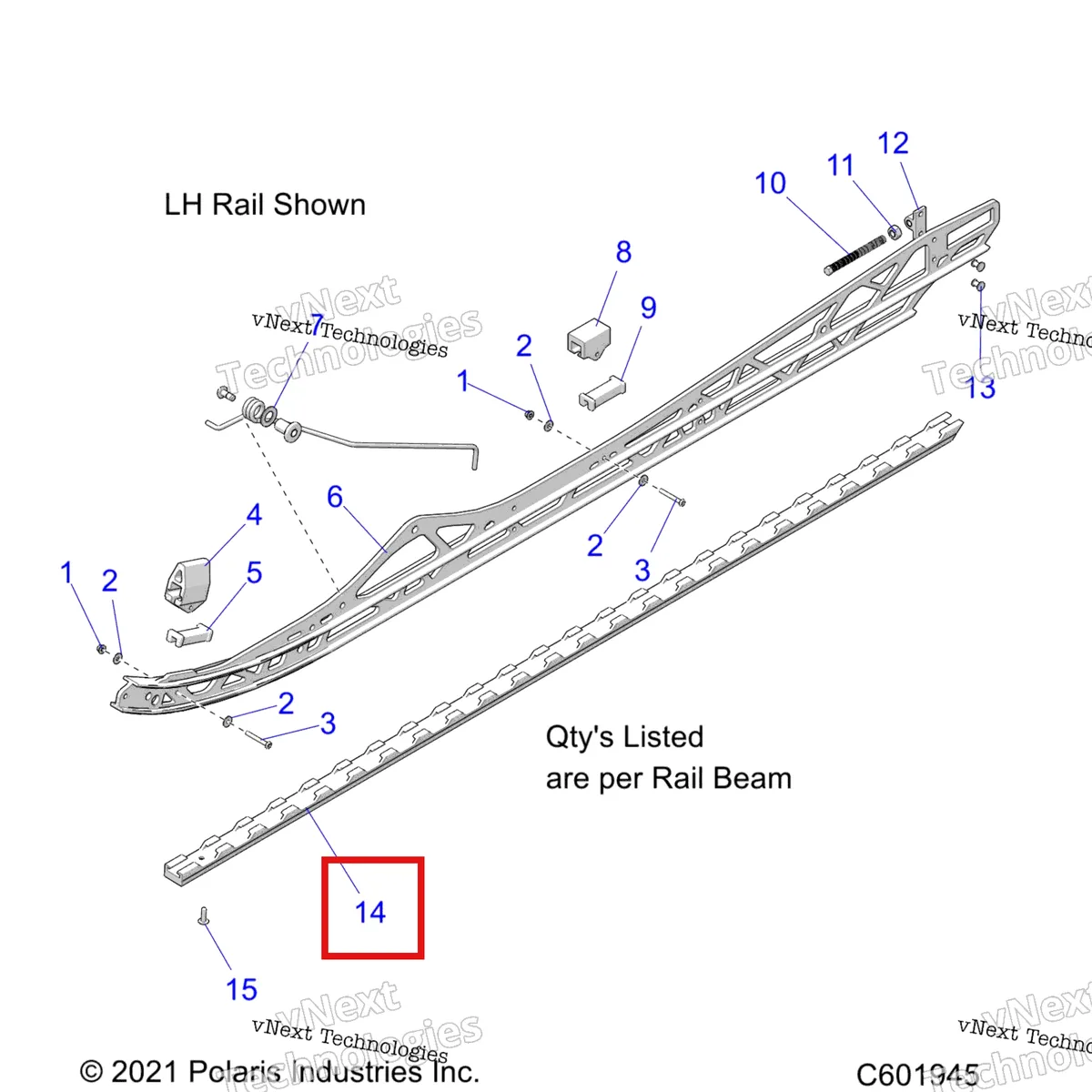 Деталь 5526402-070 на схеме узла Suspension, Rail Beam Asm, Lh/Rh, 2.75