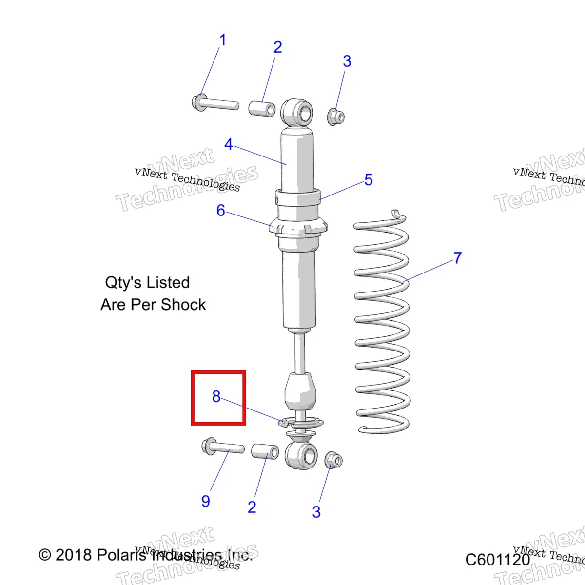 Деталь 5630580 на схеме узла Suspension, Shock, Ifs (C601120)