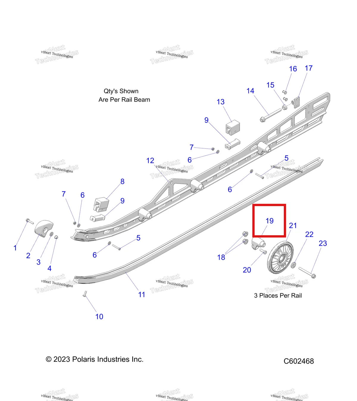Деталь 5631446 на схеме узла Suspension, Rail, Lh/Rh