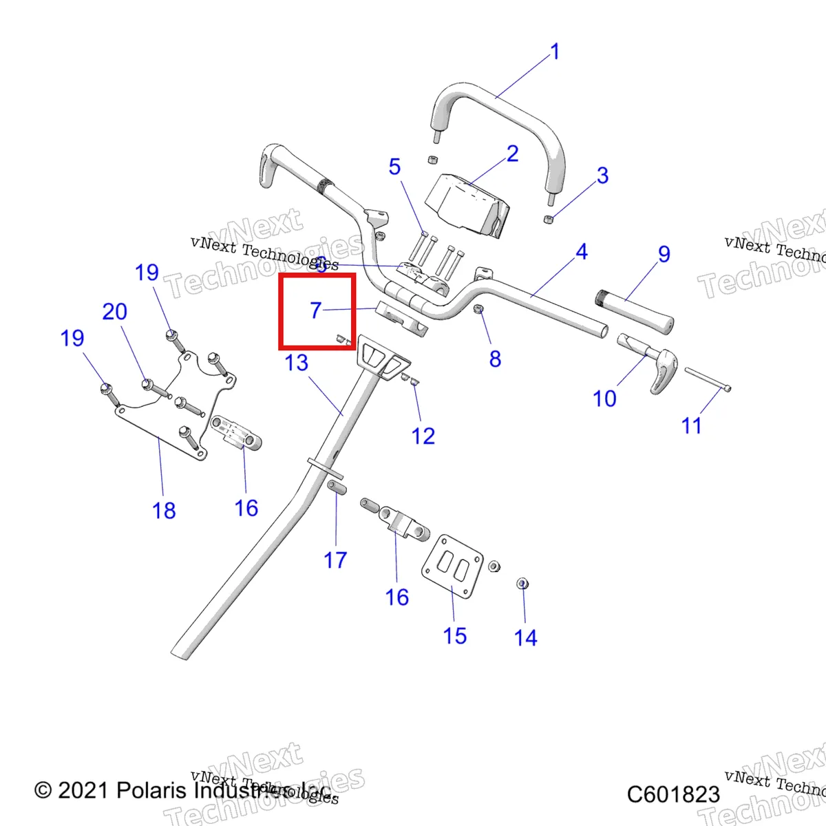 Деталь 5631892 на схеме узла Steering, Handlebar, Steering Post